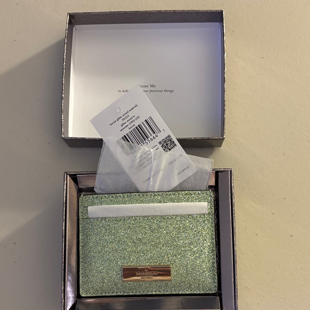 Kate Spade Sparkling Green Card Holder